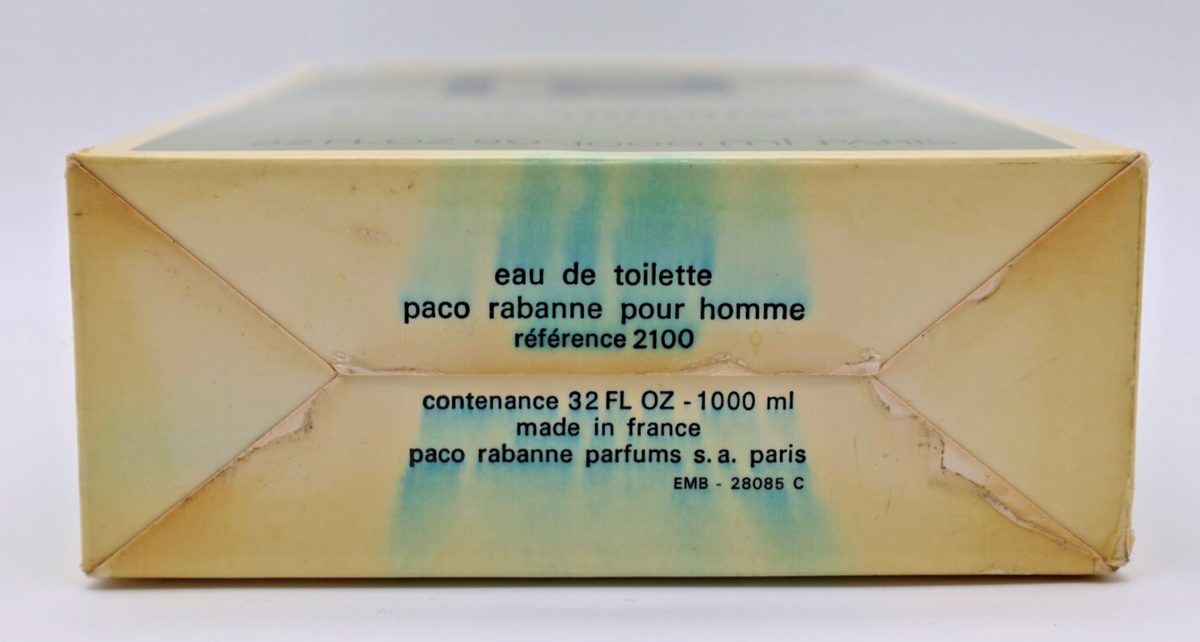 Paco Rabanne Pour Homme EDT 1000ml / 32 oz Vintage Flacon by