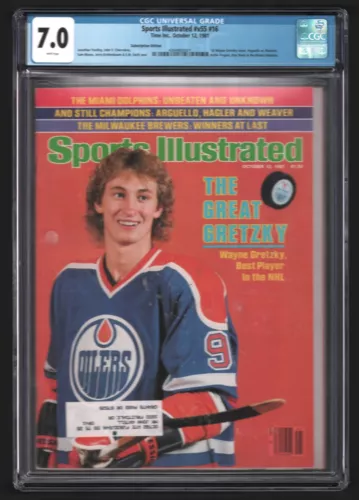 Wayne Gretzky SPORTS ILLUSTRATED First Cover FC 10/12/1981 Subscription CGC 7.0