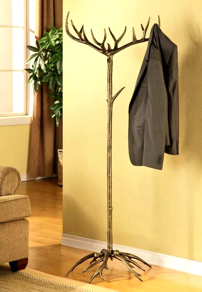Antler Coat Rack Hat Tree Stand Rustic Cabin Lodge Deer 64