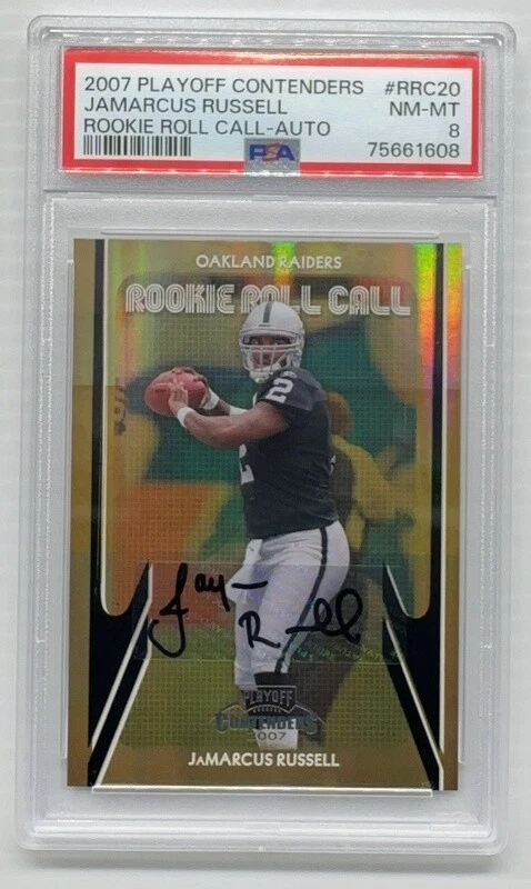 JaMarcus Russell Playoff Contenders Rookie Roll Call #RRC20 Autograph