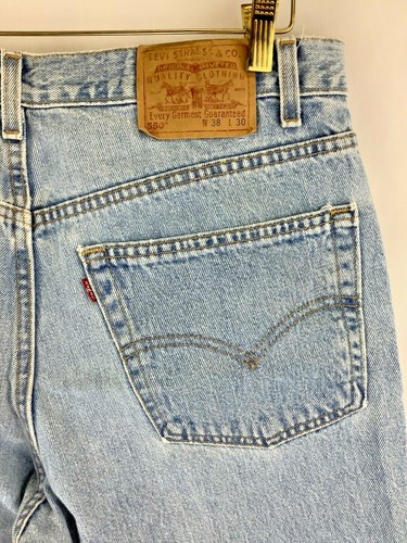 Levis 550 Hombres Jeans Denim Azul 38x30 Relaxed Fit Pierna Recta EE. UU. |  eBay