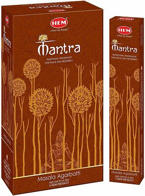 Hem Mantra Masala Incense Sticks Rolled Natural Fragrance Agarbatti 15gx12 Pack