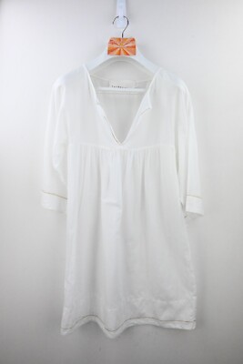 Cooper By Trelise white guaze 3/4 sleeve tunic dress size S/UK10