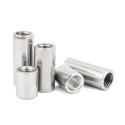 A2 Edelstahl Verbindungsmuffe Rund Lang Gewindemuffe M2 M3 M4 M5 M6 M8 M10 - M20 - Bild 6 von 10
