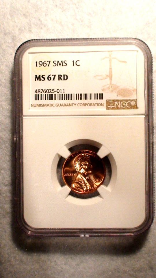 1967 NGC MS67 SPECIAL MINT SET 5 GEM UNCIRCULATED COINS BUY IT NOW! - Image 2 of 4