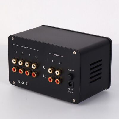 Hifi 4 Input 2 Output Audio Amplifier Electric Tube Stereo Preamp Reamplifier