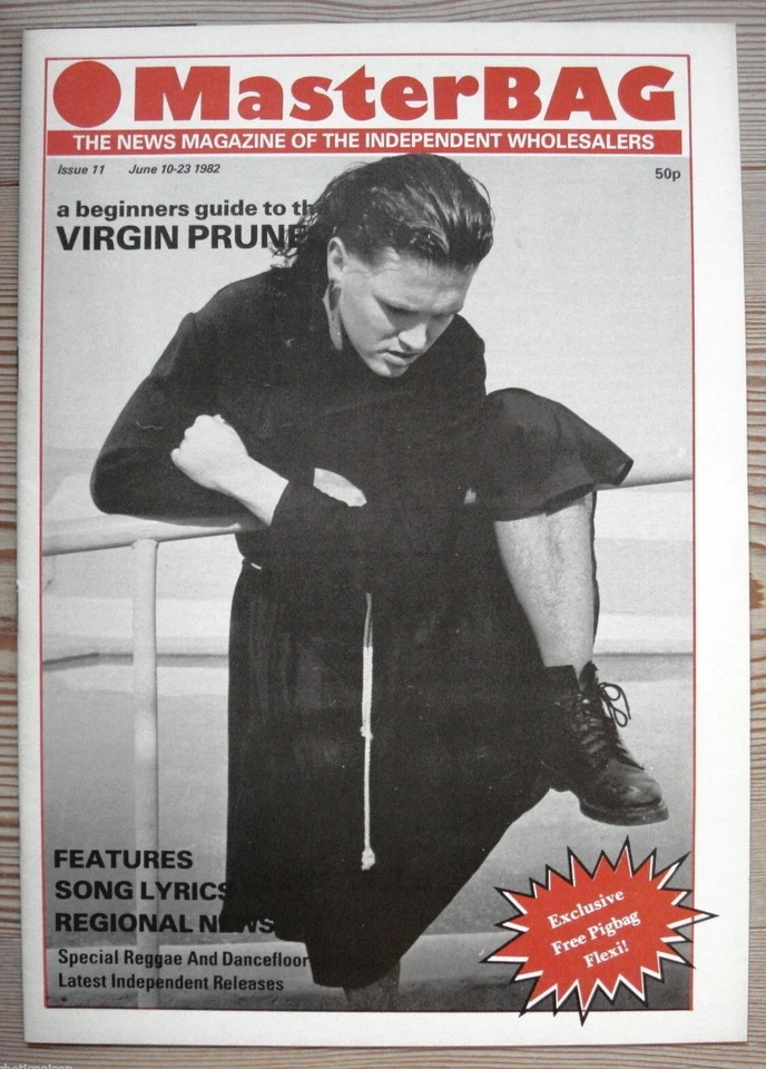 VIRGIN PRUNES  title-story MasterBAG Mag #11/1982 +  PIGBAG Flexi Disc 7"  NEW