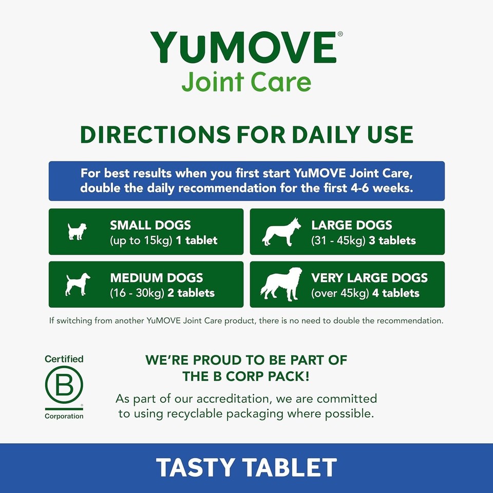 YuMOVE Senior Dog High Strength Joint Supplement for Older, Stiff