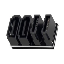 Cablecy Dual SATA Male to Female 360 Degree Angled Adapter for Motherboard