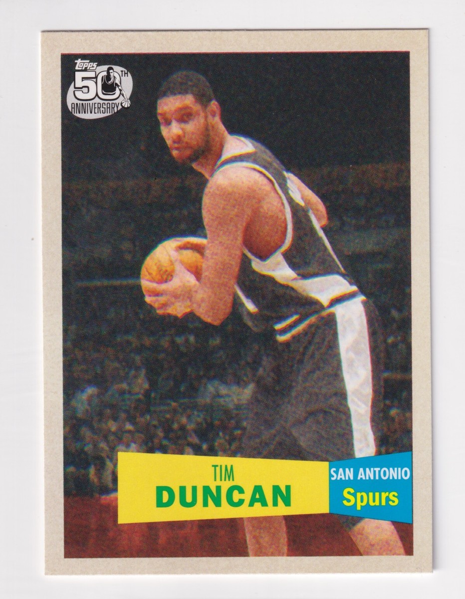 2007-08 TOPPS FINEST - TIM DUNCAN - RED REFRACTOR SPURS HOF  2007-08 TOPPS FINEST - TIM DUNCAN - RED REFRACTOR SPURS HOF display picture 1