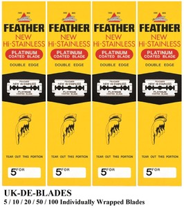 Detalles De Pluma De Doble Filo Cuchillas De Afeitar Paquete De Muestra Reino Unido De Hojas De Afeitar Afeitado Ver Título Original - 