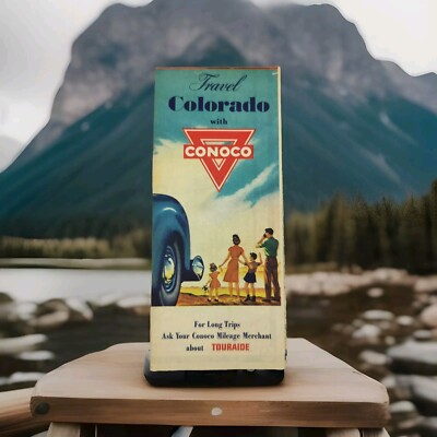 Colorado Conoco Vintage Travel Brochure Booklet Map Nth Motor Oil