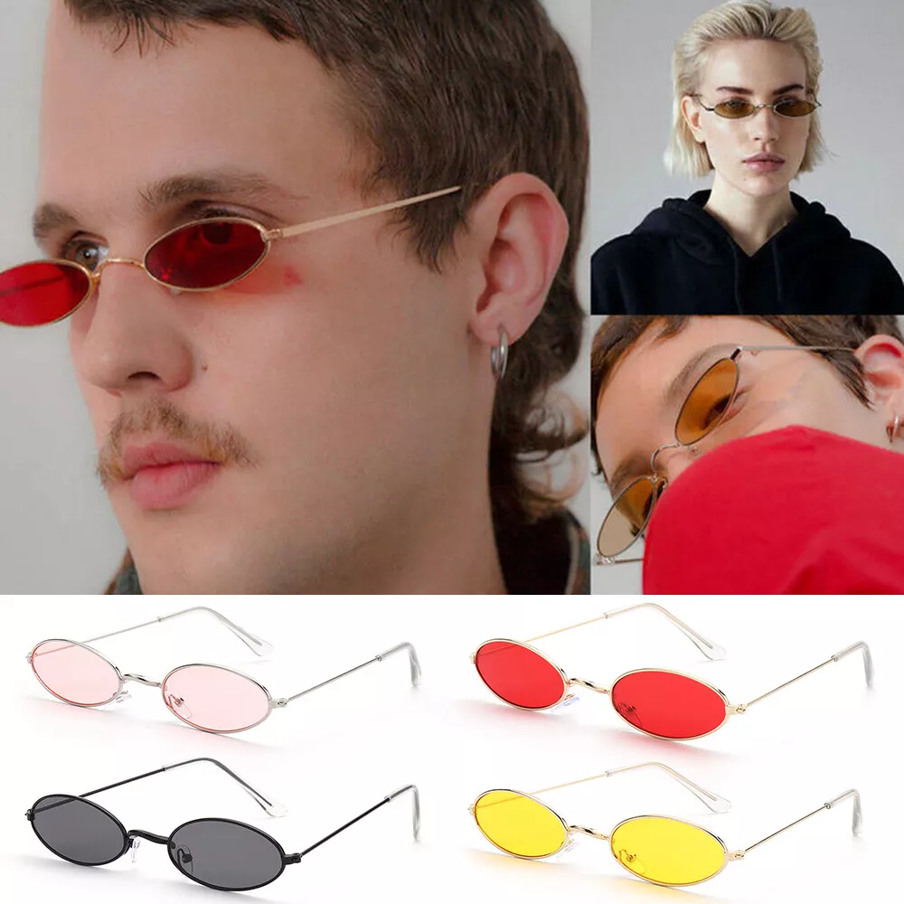 Small Frame Men and Women Vintage Shades Oval Sunglasses