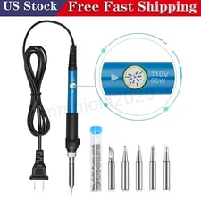 60W Soldering Electric Gun Adjustable Temperature Welding Solder Wire Kit US