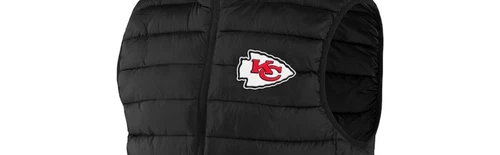 KC Chiefs Sleeveless Puffer Jacket Winter Coat Vest