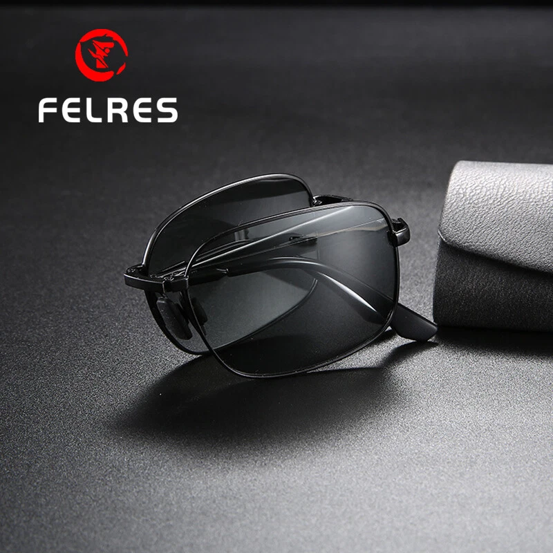 Foldable Metal Square Polarized Sunglasses For Men Outdoor Driving Glasses New