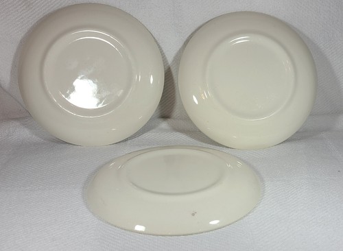 50’s Homer Laughlin Fleur-de-lis Golden Wheat 3 Piece Saucers 22K Gold - Picture 5 of 5