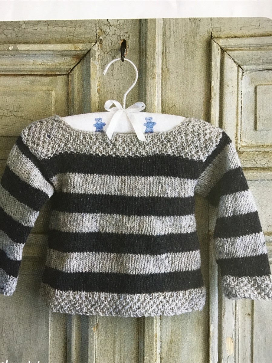 Baby Knitting Pattern for Boat Neck Sweater DK 0- 12 Months (57b