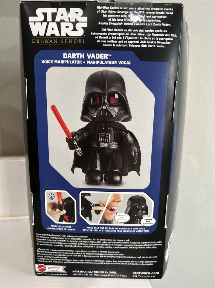 Figura de peluche iluminada manipulador de voz Star Wars Disney Death Vader totalmente nueva Foto 2 de 3