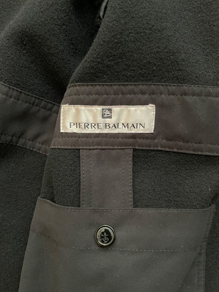 ジャケット・アウター 90's PIERRE BALMAIN wool jacket L PIERRE BALMAIN VINTAGE 90`S BEIGE NAVY JACKET WINDBREAKER