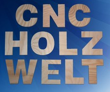 1 St&uuml;ck 3D Holzbuchstabe Sperrholz 10 cm gro&szlig; Schrift natur Holzbuchstaben
