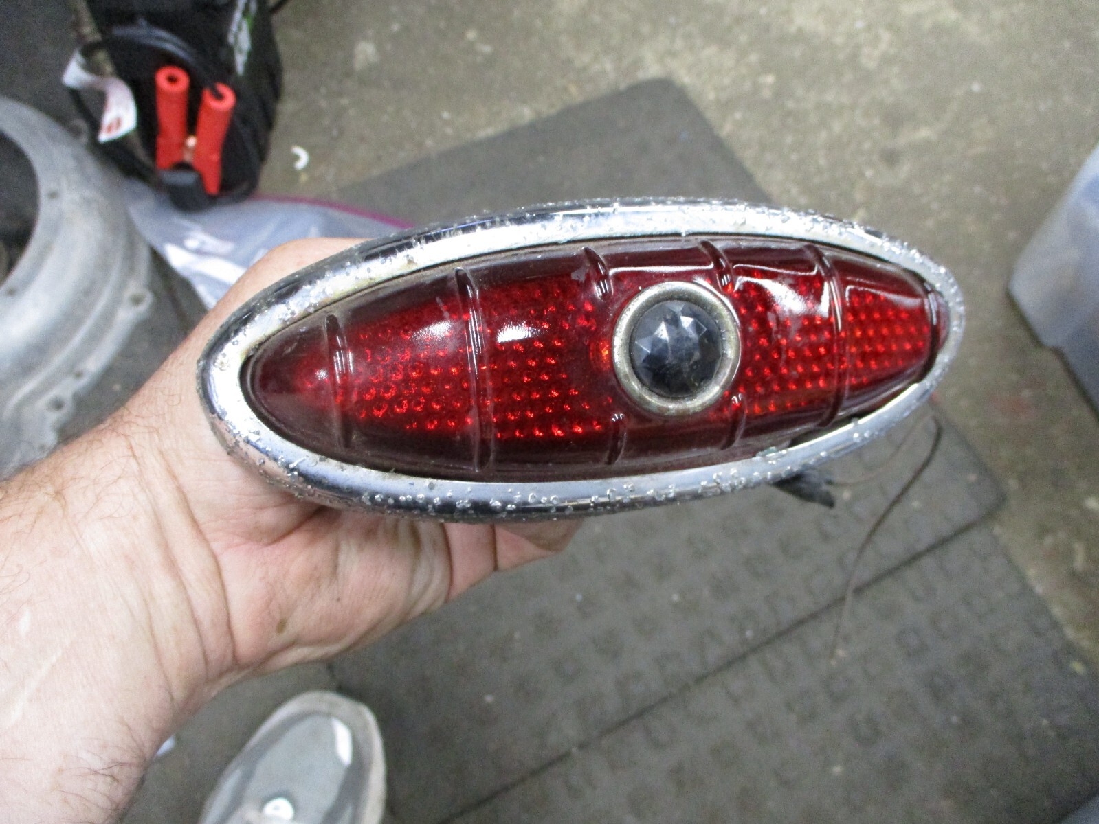 1949 1950 Ford OEM Vintage Tail Lamp with Blue Dot Assembly Used   IK