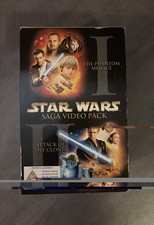 Star Wars Saga Videos VHS Episodes I & II Phantom & Attack Of The Clones 2002