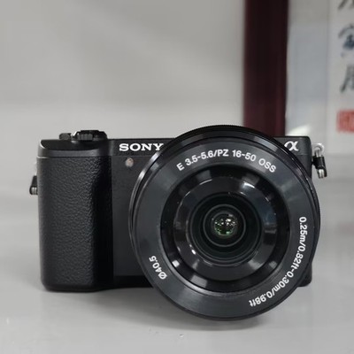 Black Sony Alpha a5100 Mirrorless Camera Kit with E PZ 16-50mm OSS Lens, 24.3MP