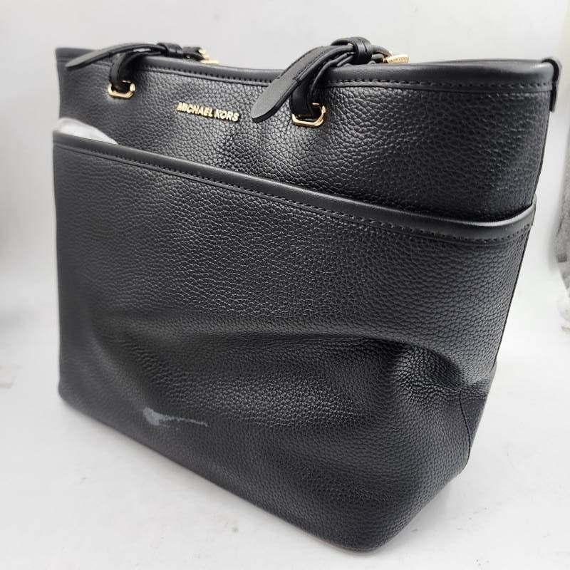 MICHAEL Michael Kors Winston Medium Pebbled Leather Tote Women's Black Top Zip View 5