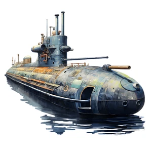 Submarine Sub Self Adhesive Vinyl Waterproof Sticker