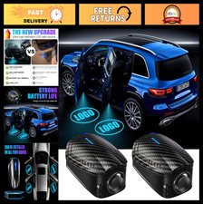 2PCS LED Car Door Light Projector - Rechargeable Ghost Shadow Lamp for All Cars