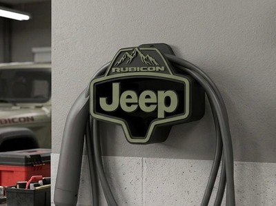 Jeep Rubicon Green Charging Cable Holder Wall Mount - FREE SHIPPING USA ONLY