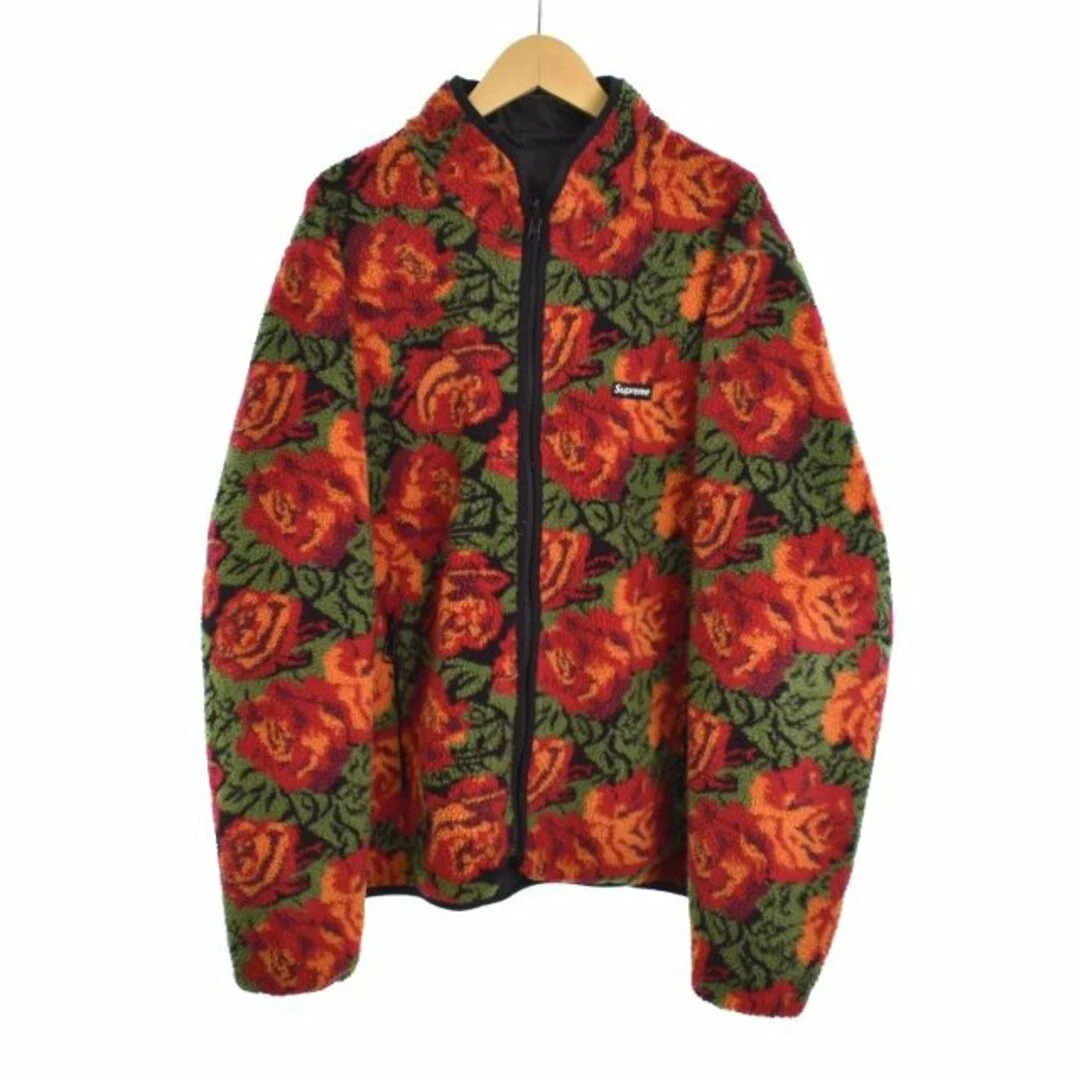 Veste polaire réversible rose Supreme 16FW Roses fermeture éclair motif total M occasion 74a