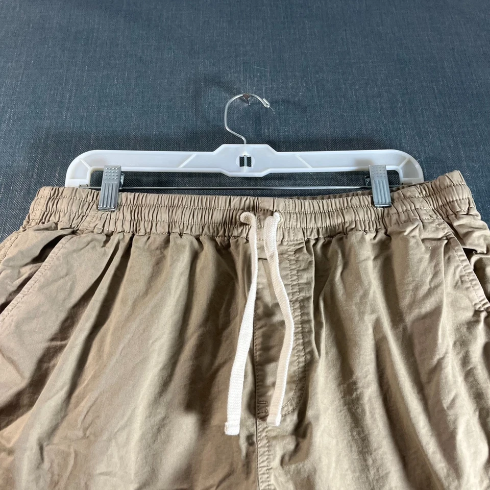 J. Pantalones Cortos Crew Para Hombre Talla L Tostados Cintura Elástica Cordón Informal Utilidad Natación Foto 2 de 4