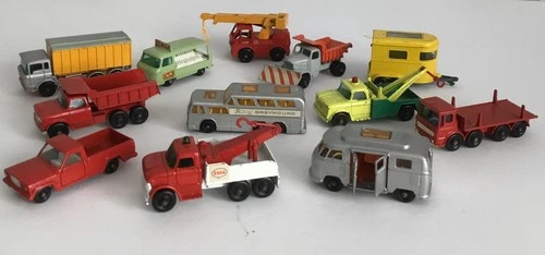 Lesney Matchbox Assorted Lot Of 12 Tucks Vehicles Jeep 1960’s, Made In England