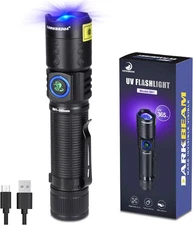 UV 365nm Rechargeable Flashlight Black Light for Pet Urine & AC Leak Detection