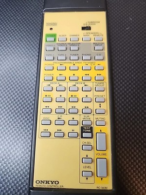 Onkyo RC-343M Remote Controller Audio/Video Receiver Learning Function (Tested)
