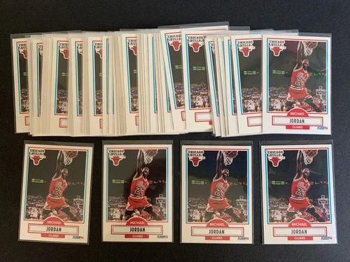 1990-91 Fleer Basketball #26 Michael Jordan Huge 51 Card Lot