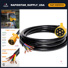 Heavy Duty 7 Pin Trailer Plug Cord 8ft 7-way Inline Wiring Harness Durable Pig