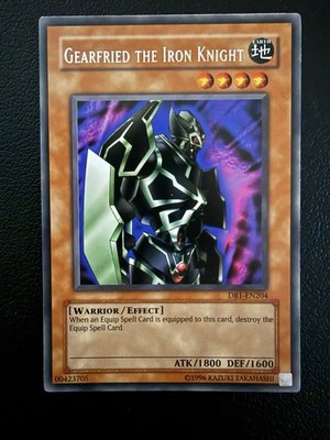 Yu-Gi-Oh! TCG Gearfried the Iron Knight DB1-EN204 Effect ATK 1800 DEF 1600 Engl 