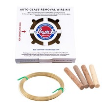 Windshield Auto Glass Removal Repair Wire Kit 135' ft Gold Braided w/ 4 Handles