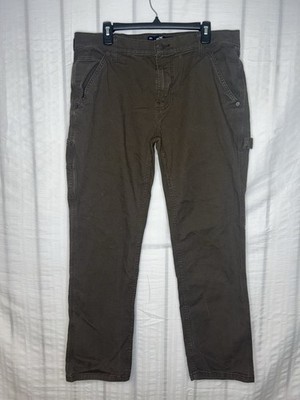 Hollister Men s Carpenter Brown Jeans Stretch Pant Epic Flex Straight Size 36x30