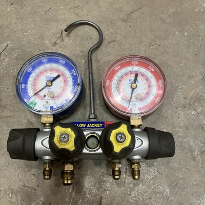 #ad Yellow Jacket Titan 4 Valve Manifold Gauges $70.00