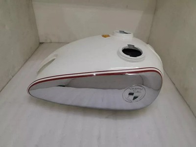 PUCH 250 TF 1952 250Cc White & Polish Aluminum Petrol Fuel Tank +Cap | Fit For