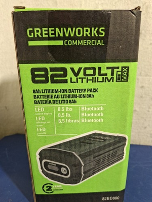 #ad Greenworks 82V 8Ah Bluetooth Battery with Digital Display 82BD800 $199.95