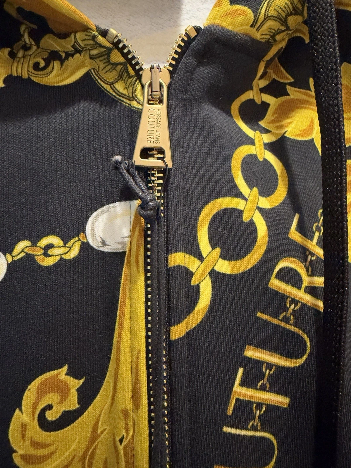 Men’s Versace Jeans Couture Baroque Print Hoodie Medium - product detail image 2