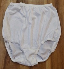 Vtg 70s JC Penney Nylon Panties Ivory White Ruffle Granny Mushroom Gusset