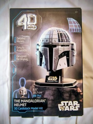 Star Wars Mandalorian Helmet 3D Model Kit - Engaging Craft for Teens & Adults