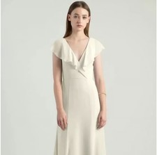 Jenny Yoo “Rochelle” Bridesmaid Dress in Winter White