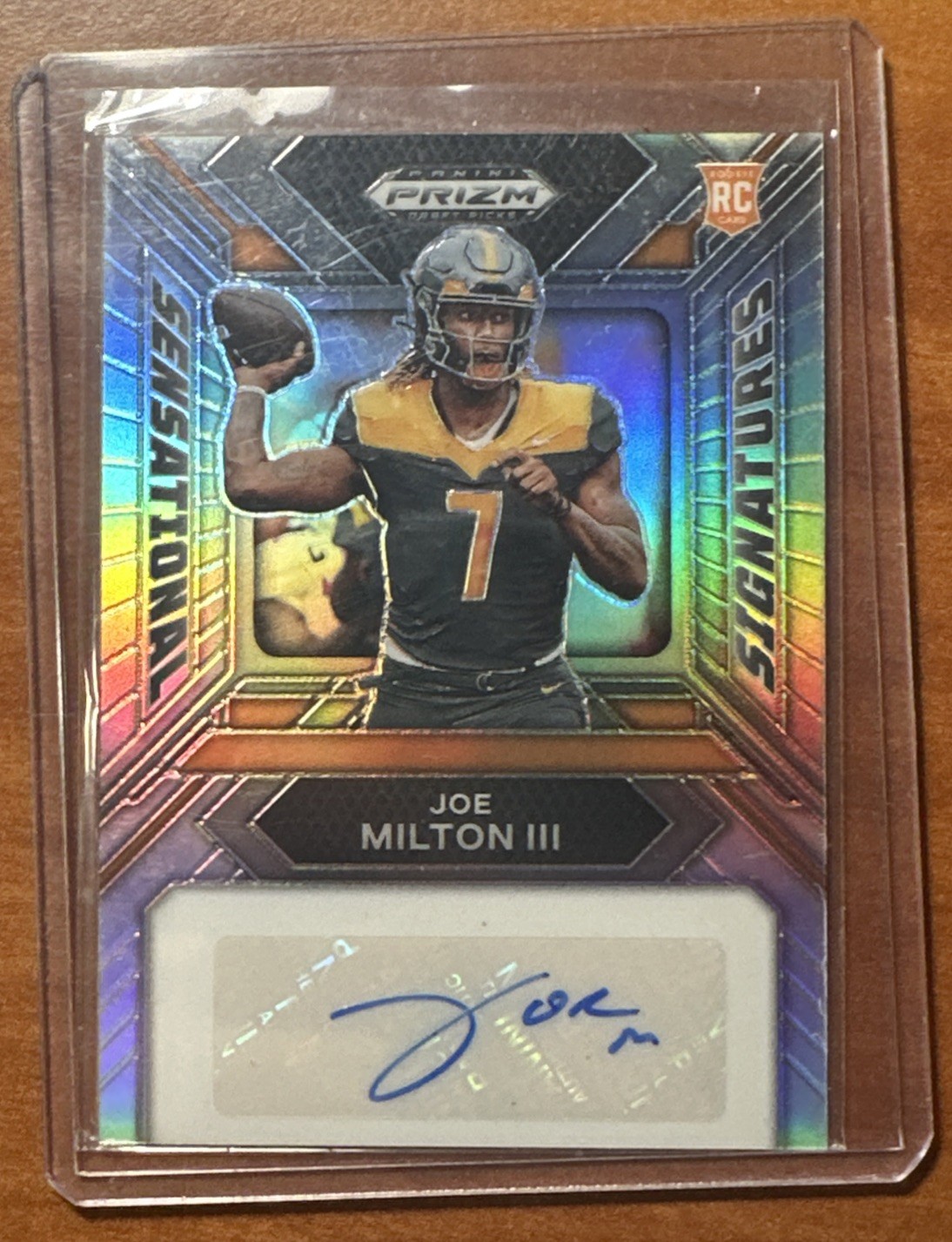 2024 Prizm Draft Picks Joe Milton III Silver Rookie Auto Tennessee/Cowboys
